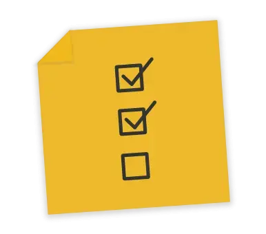 Post-it with checklist