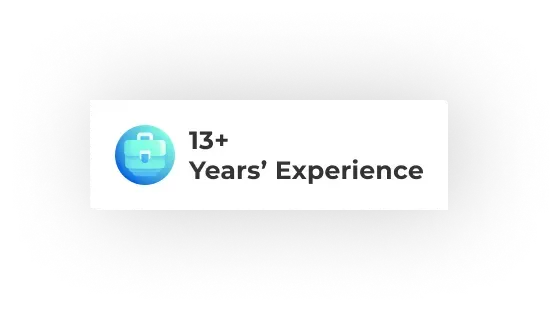 13+ Years’ Experience