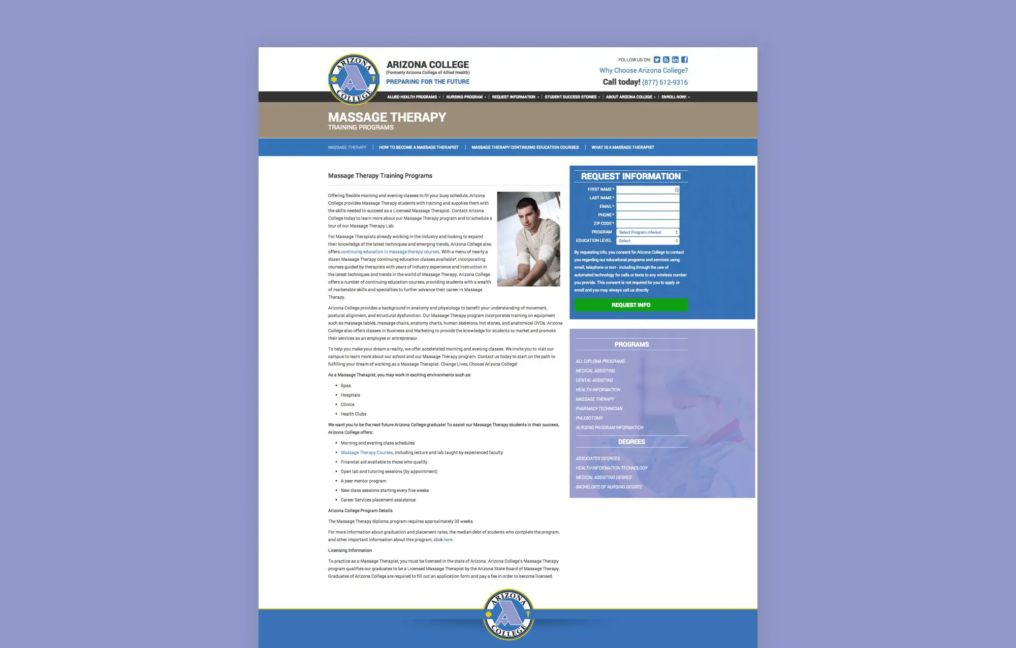 Fahrenheit Marketing Portfolio Page