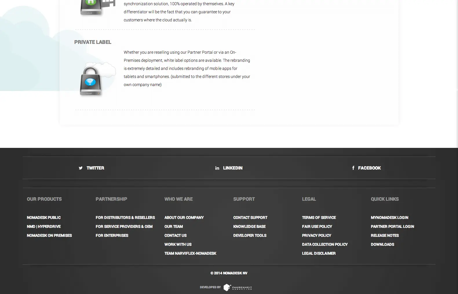 Fahrenheit Marketing Portfolio Page