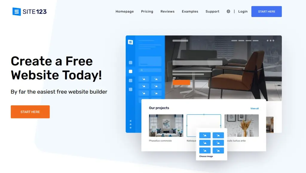 Site123 website builder