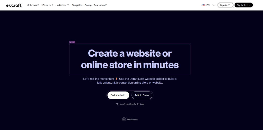 ucraft website builder
