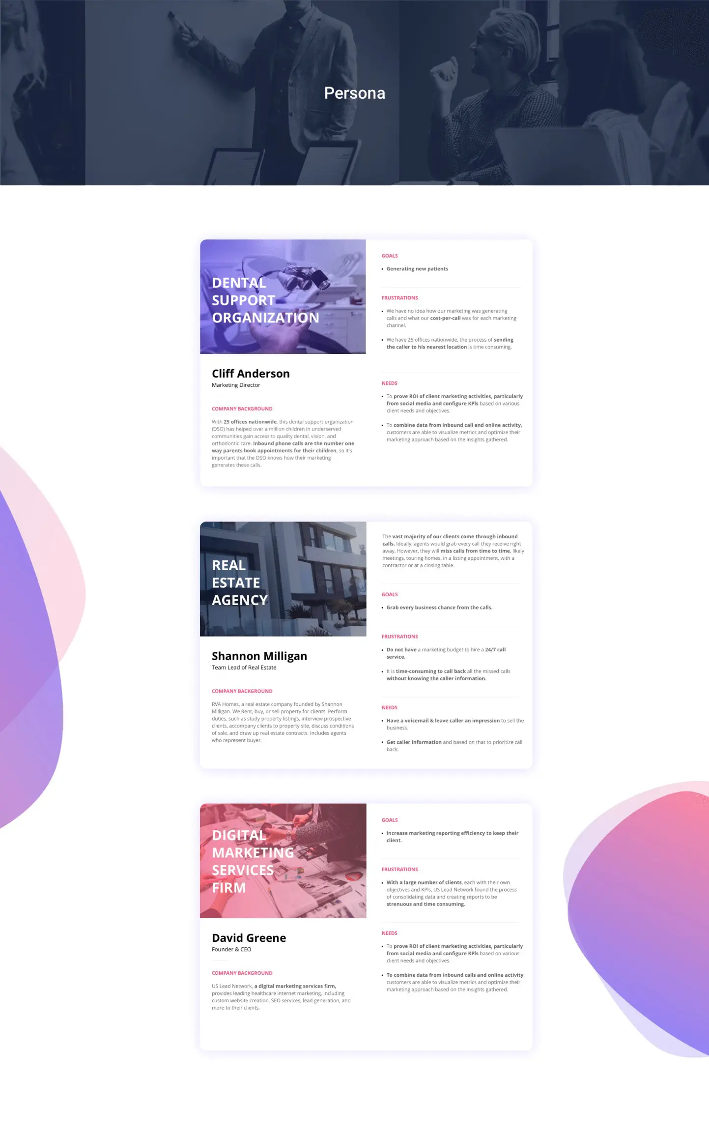 Fahrenheit Marketing Portfolio Page
