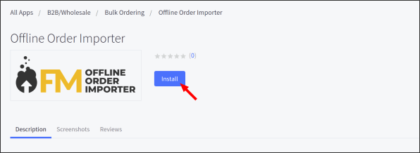 Offline Order Page