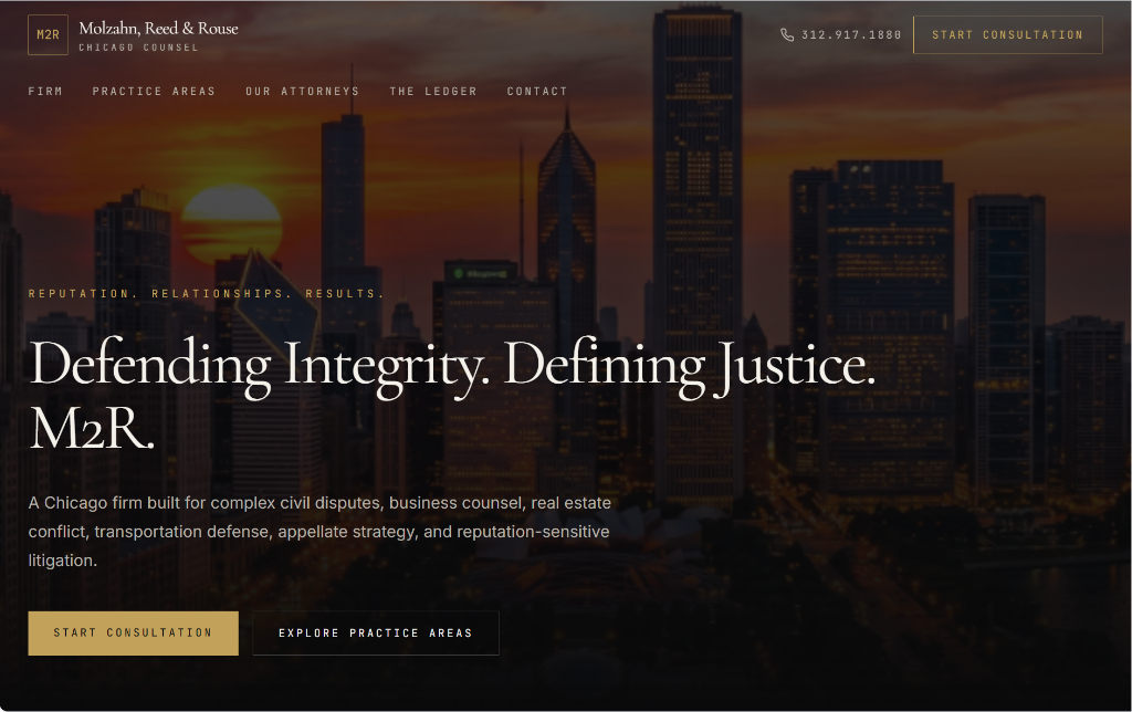 Molzahn, Reed & Rouse homepage design